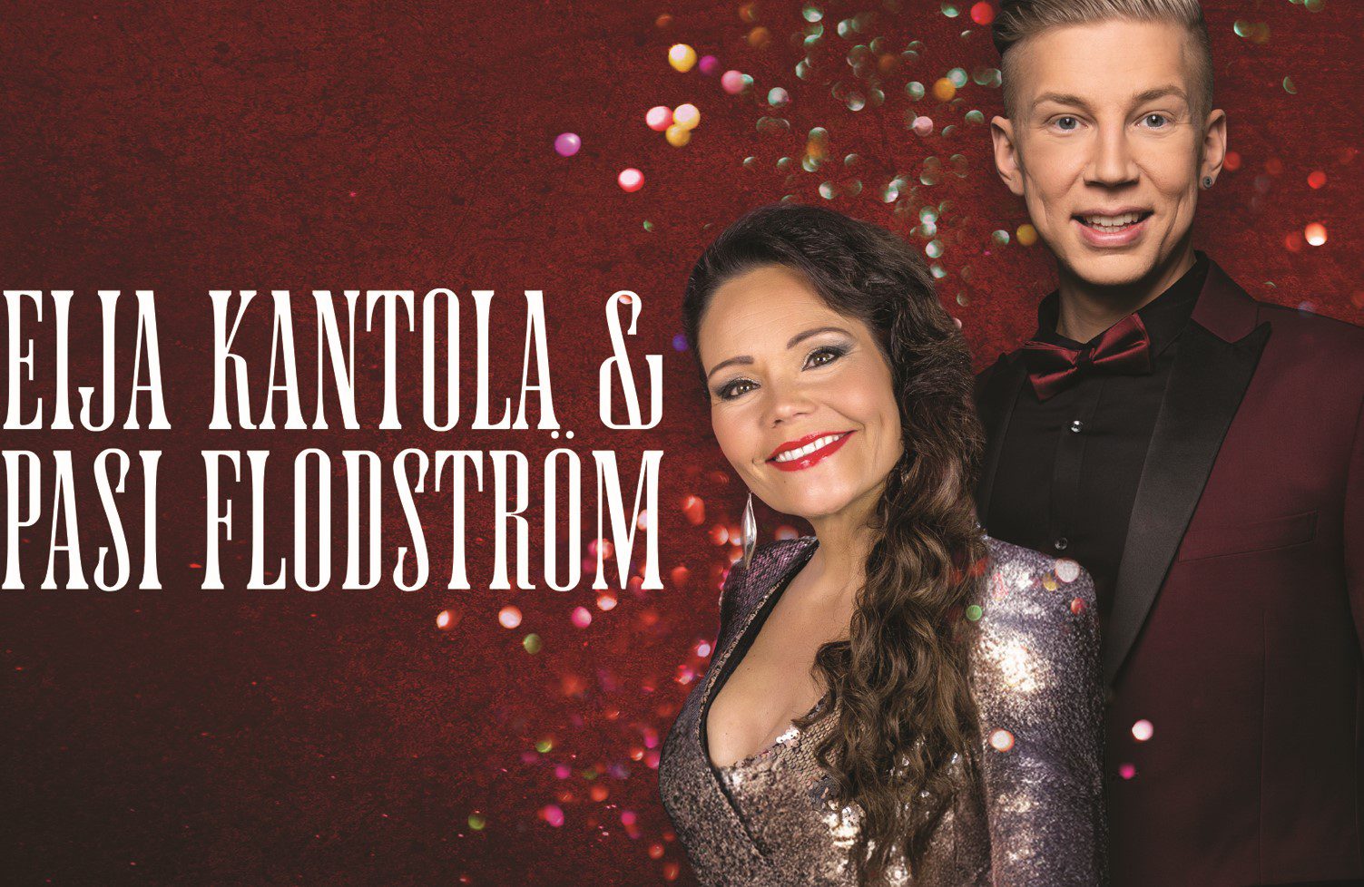 Eija Kantolan ja Pasi Flodströmin joulun henki -konserttikiertueen promokuva.