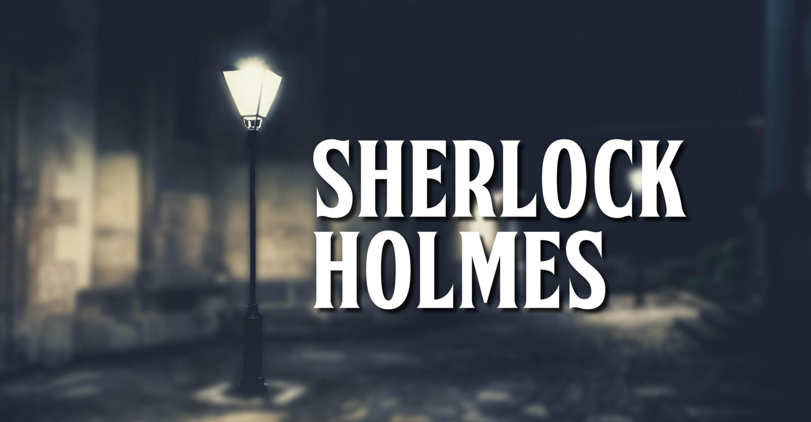 Sherlock Holmes -näytelmän mainoskuva.
